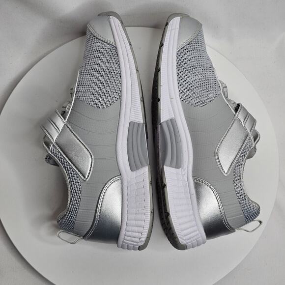 Orthofeet Biofit Joelle Womens 6 Extra Wide (2E) Gray Silver Sneakers Orthopedic - Picture 4 of 8